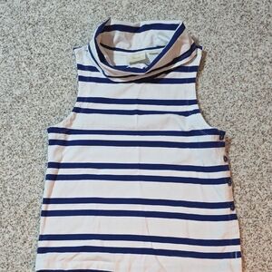 Anthropologie Maeve Blue and White Striped Top